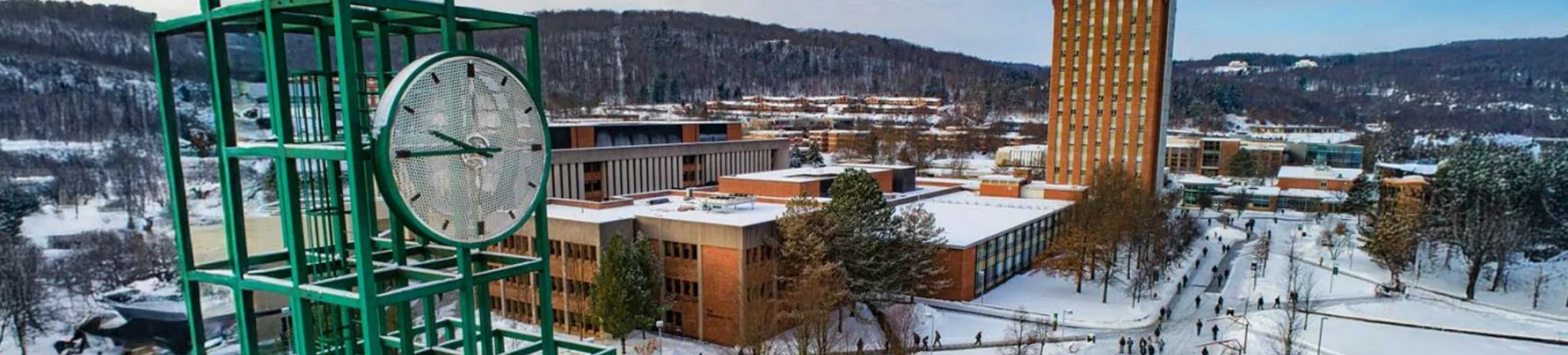 Binghamton University 雪景校園